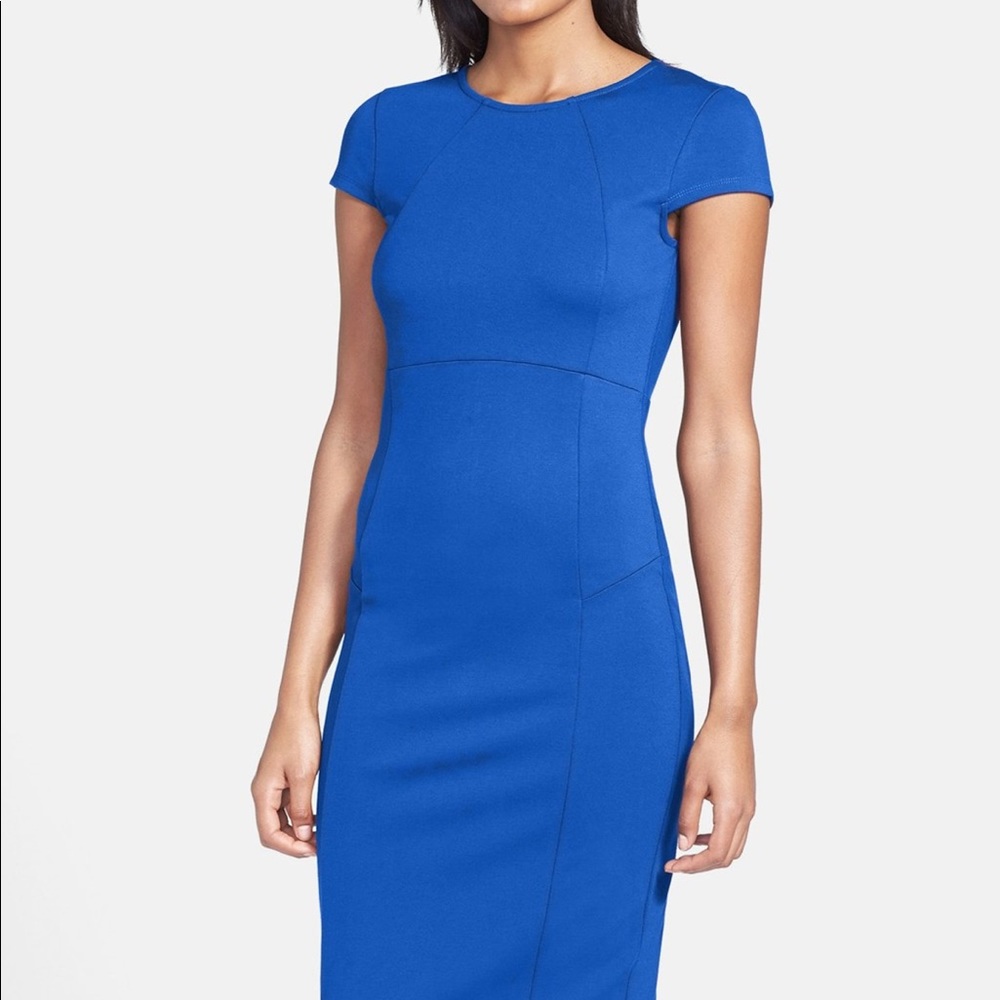 FELICITY & COCO BLUE PENCIL DRESS XS